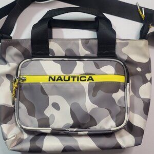 Nautica Satchel Bag Black and White Camo